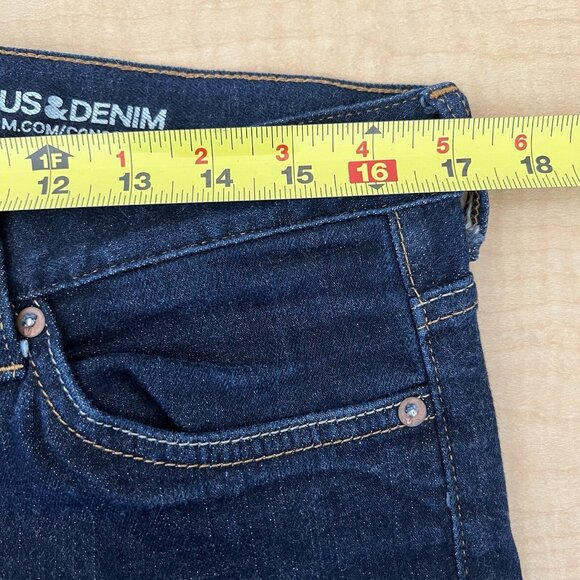 Conscious & Denim Men's Navy Slim Fit  Jeans Sz 34x33 Low Waist Stretch Buttons - Picture 9 of 12